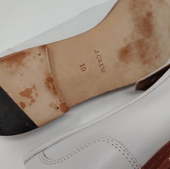 J.CREW LEATHER White Color Ryan Penny Loafer Shoe - Picture 7 of 7